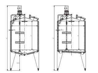 雙層立式攪拌罐系列-結(jié)構(gòu)